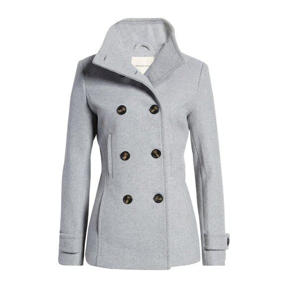 Thread & Supply Jackets & Blazers - NWT Thread & Supply Womens Size Small Gray Double Breasted Peacoat Coat NEW